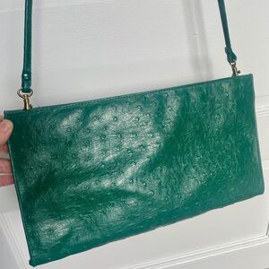 Vintage Bravo Emerald Embossed Ostrich Handbag.